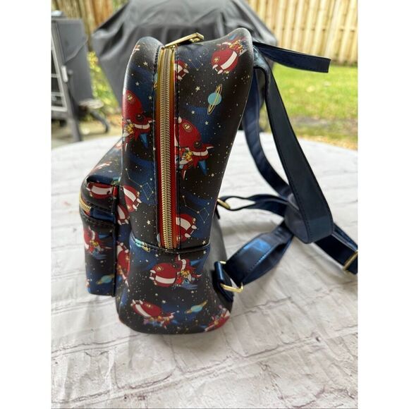 Loungefly Disney Stitch In Space All Over Print Mini Backpack Black Celestial main image 5